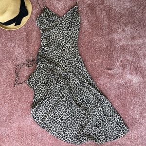 Nicole Miller floral asymmetric silk dress O